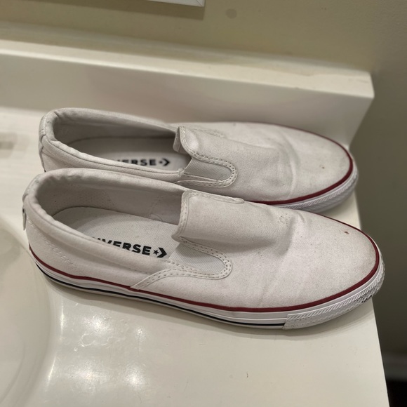 White Converse Slip Ons - Picture 3 of 5